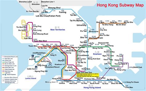 Metropolitana Di Hong Kong Sulla Mappa Mappa Della Metropolitana Di