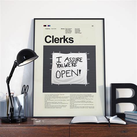 Clerks Mid Century Modern Inspired Print Poster Canvas Wall Art