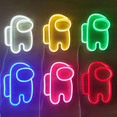 2021 NEW LED Neon Light Sign Game Lamp For Among Us Astronaut Neon Wall 
