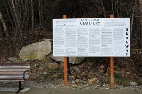Sign At The Gold Rush Cemetery At Skagway Alaska