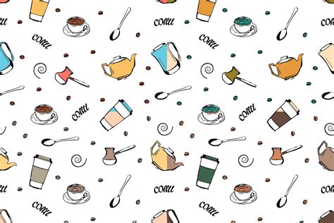 Free Coffee Pattern Free Patterns Vectors