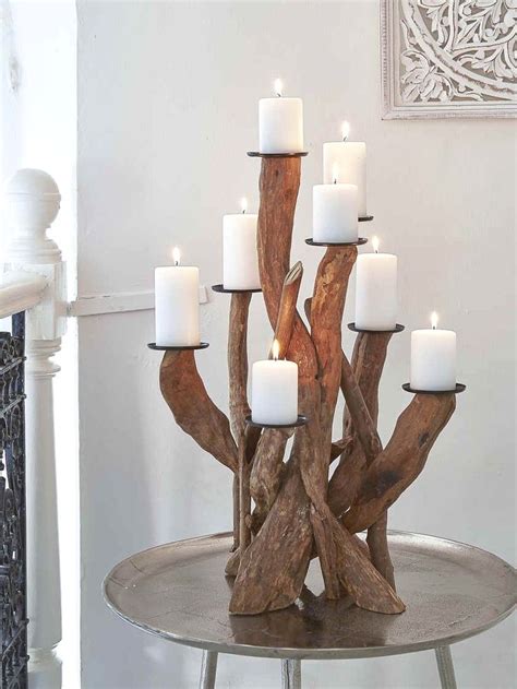 Driftwood Pillar Candle Holder Driftwood Candle Holders Driftwood