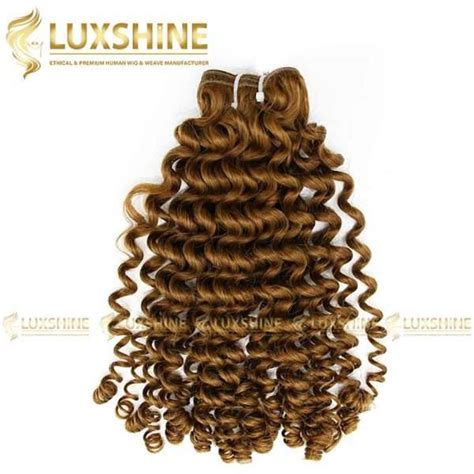 Deep Curly Light Brown Weave Hair Luxshine Hair
