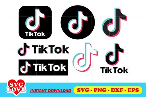 Tiktok Logo Svg Gravectory Svg Logo Silhouette Cameo