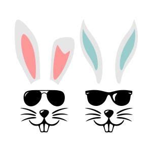Cool Bunny SVG Cuttable Files | Bunny face, Easter svg, Easter crafts