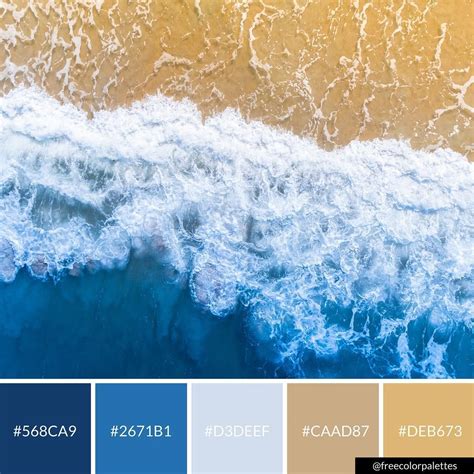 Beach Ocean Blue Color Palette Inspiration Digital Art Palette