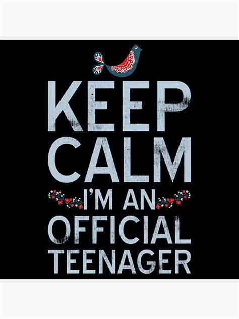 Keep Calm Im An Official Teenager 13th Birthday Poster For Sale By
