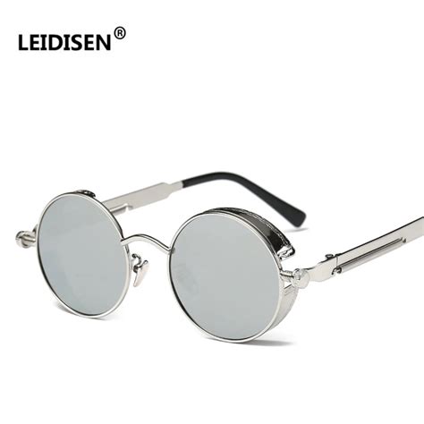 Leidisen Round Metal Sunglasses Steampunk Men Women Fashion Uv400 Glasses Fashion Glasses