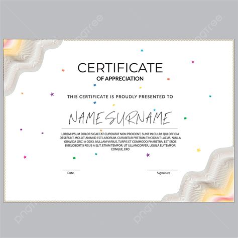 Elegant Appreciation Certificate Template Template Download On Pngtree