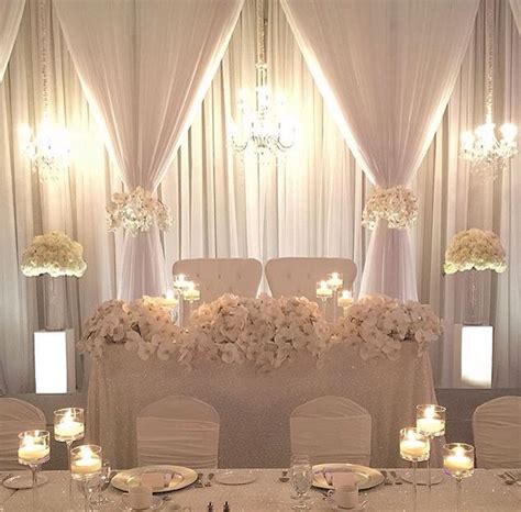 Simple Elegant Backdrop Wedding Reception Backdrop Head Table