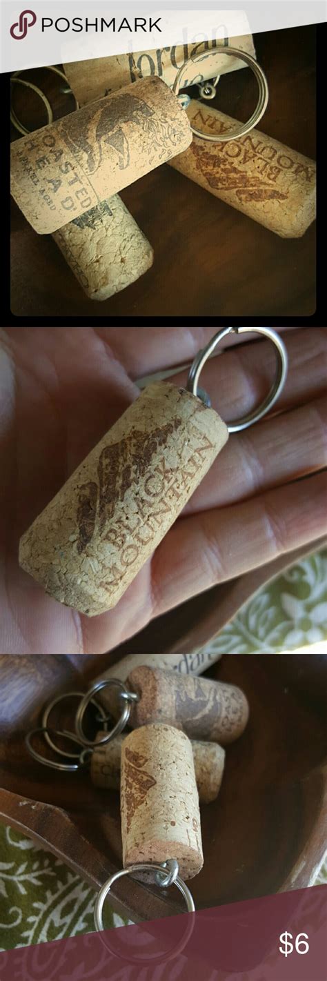 Wine Cork Keychains Set Of 2 Upcycled Wine Corks Recycled Wine Corks