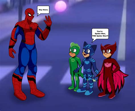 Point Commission Spider Manmcu Meets Pj Masks By Moderneddy01 On