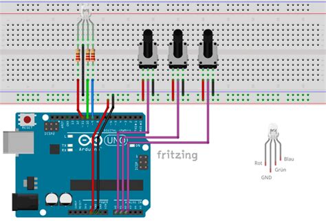 So Steuerst Du Arduino Rgb Leds Beschreibung Schaltung Code