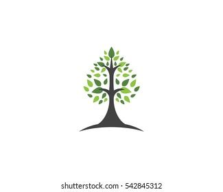 Tree Eco Logo Design Vectorillustration Stock Vector Royalty Free