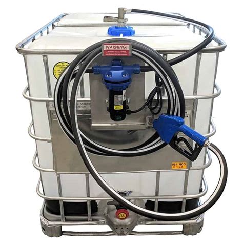 275 Gal Tote W12 Volt Pump And Stainless Auto Shutoff Nozzle