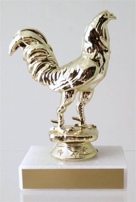 Fighting Rooster Trophy On Marble | Schoppy's Since 1921