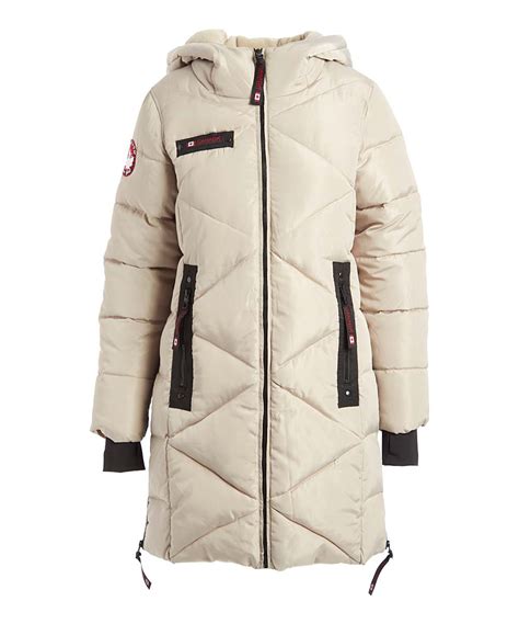 Canada Weather Gear Champagne Faux Fur Quilted Puffer Jacket Quilted Puffer Jacket Puffer