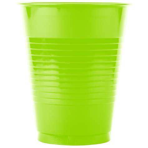 Creative Converting 28312381 16 Oz Fresh Lime Green Plastic Cup 20pack