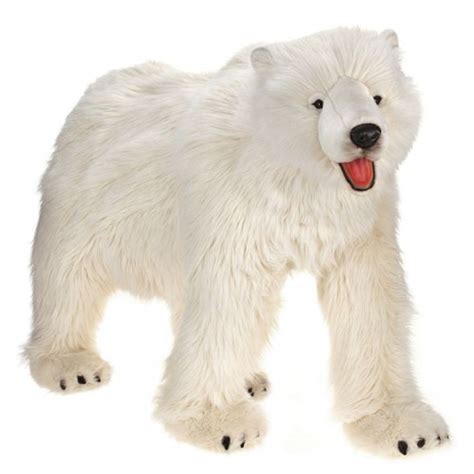 Polar Bear Life Sized Stuffed Animal Polar Bear On All Fours Plush