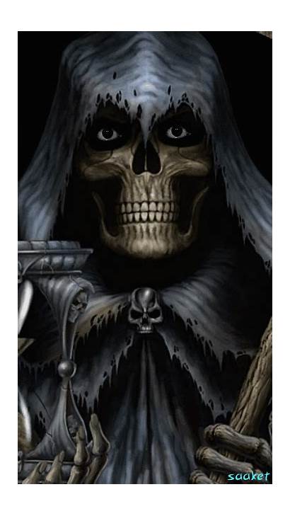 Tengkorak Dark Reaper Grim Skull Fantasy Keren