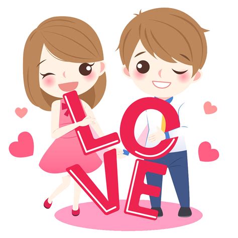 Valentines Day 2019 Cartoons Love Love Stickers Couple Cartoon