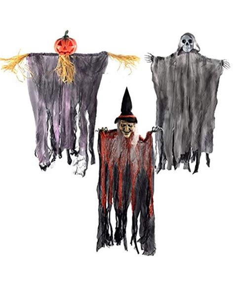 JOYIN Pack Hanging Ghost Halloween Decorations Grim Reapers Hanging Witch For Halloween