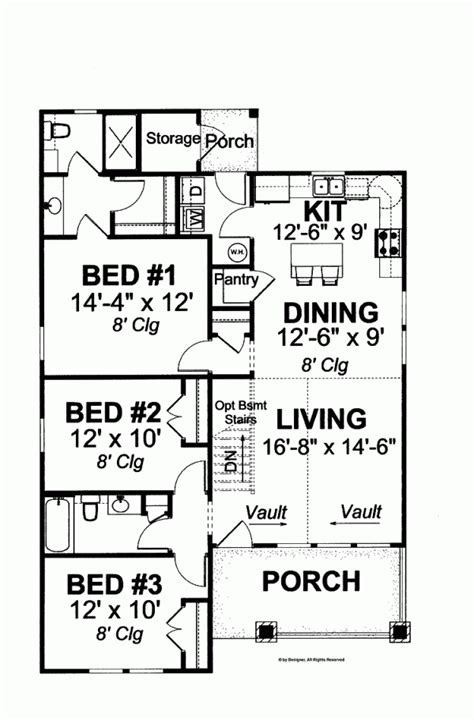 Open floor house plans are in style, and we don't see them going anywhere any time soon. Open Concept, Narrow Lot Plan (HWBDO75195) | Craftsman ...
