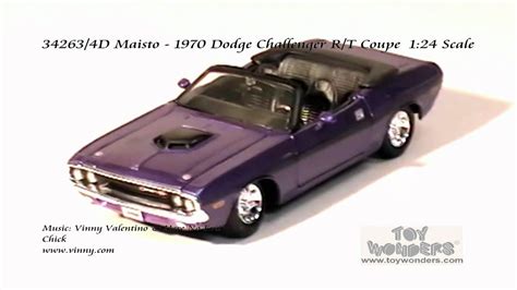 34263 4d Maisto 1970 Dodge Challenger Rt Coupe 124 Scale Diecast