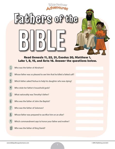 Fathers Of The Bible Quiz In 2023 Bible Quiz Bible Quizzes For Kids