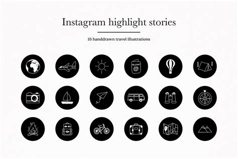 Business and finance icons tuesday june 1 2021. Instagram Travel Story Highlights Icons Covers