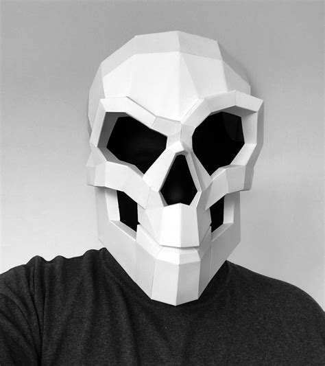 Suspicious Skull Mask Halloween Masks Papercraft Etsy Diy Skulls