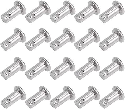 Uxcell Single Hole Clevis Pins 6mm X 12mm Flat Head 304