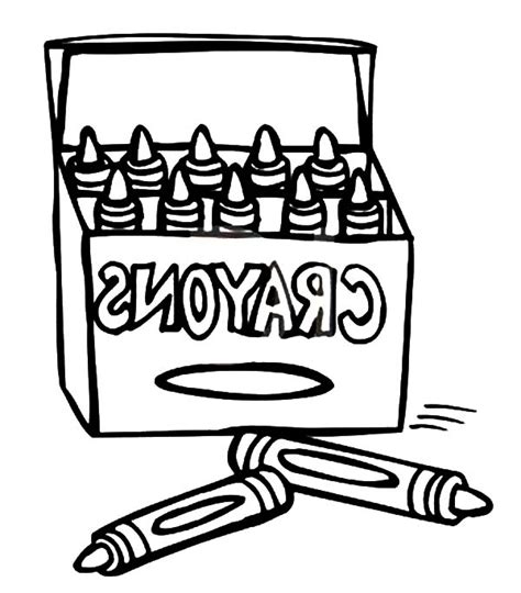 Box Crayons For Drawing Lesson Coloring Pages | Best Place to Color