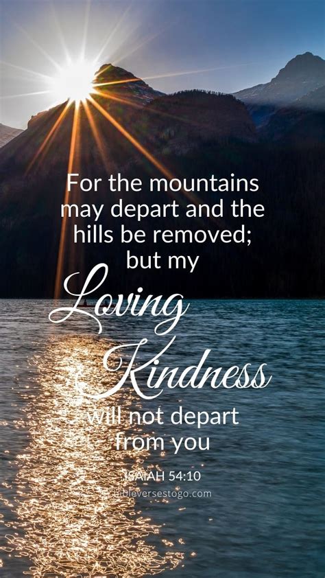 Loving Kindness Isaiah 5410 Encouraging Bible Verses