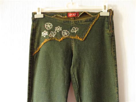 Vintage 90s Nos Fringe Jeans Cowgirl Denim By Vintagedreambox