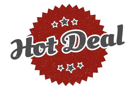 Hot Deal Sign Hot Deal Vintage Retro Label Stock Vector