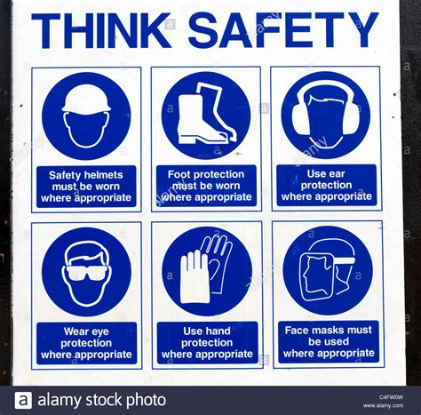 There are many uses and applications for safety signages and among the more common usage are for 'warning'. Site Safety Sign Stock Photos & Site Safety Sign Stock ...