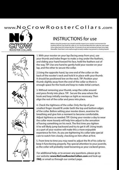 The no crow rooster collars are only available on the internet. NO-CROW collar | Raising chickens, Crow, Collars