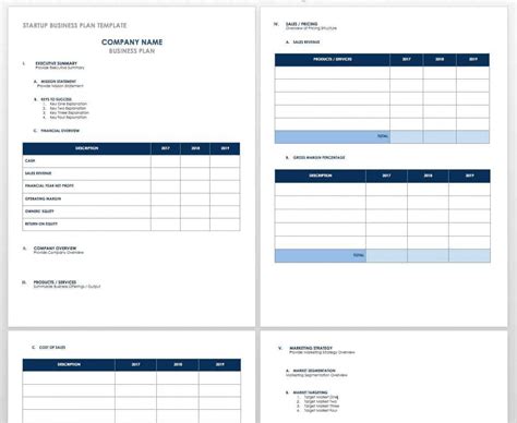 Business Plan Template Excel Addictionary