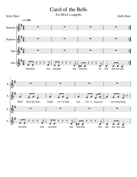 Carol of the bells level 4 piano sheet music. Carol of the Bells Sheet music for Piano | Download free in PDF or MIDI | Musescore.com