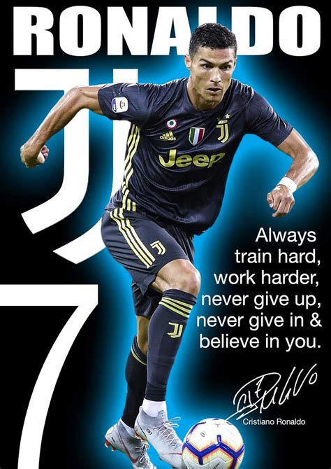 Cristiano Ronaldo 43 Motivational Signed Copy A3 Poster World