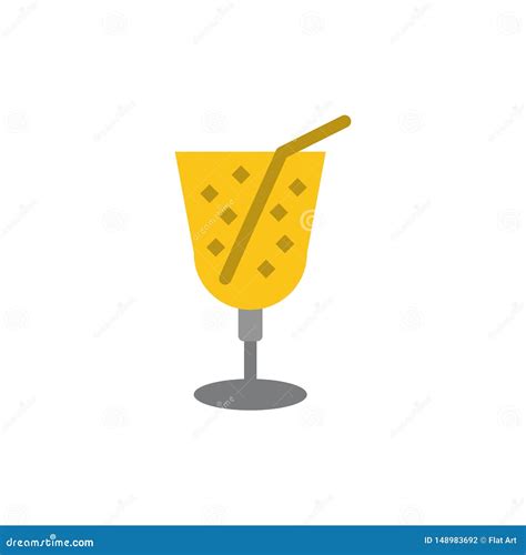 Beach Drink Juice Flat Color Icon Vector Icon Banner Template Stock