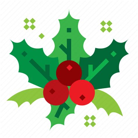 Christmas Decorations Holly Mistletoe Icon