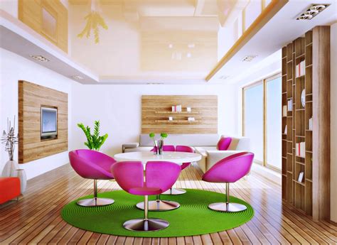 Beauty Design Happy House Interior Living Room Pink