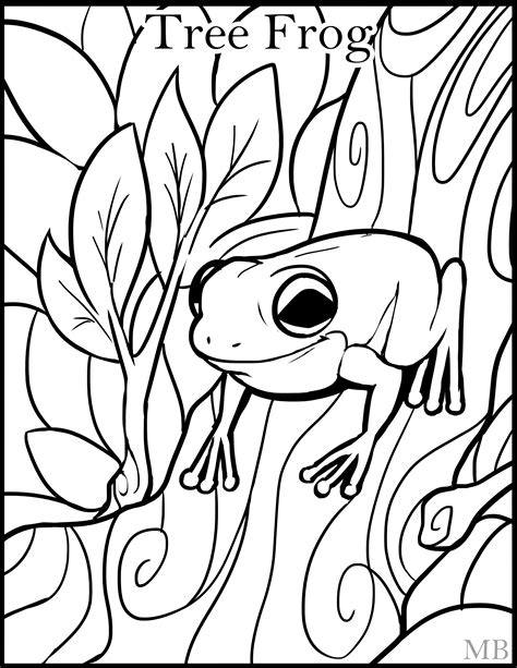 Coloringpage Tree Frog By Magicbunnyart On Deviantart