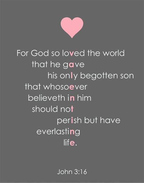 Valentines John 316 For God So Loved The World Everlasting Life