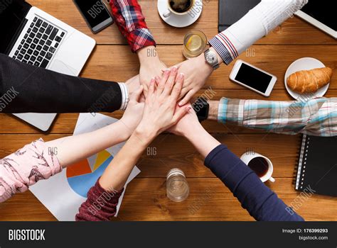 Teamwork Team Connect Hands Image And Photo Bigstock