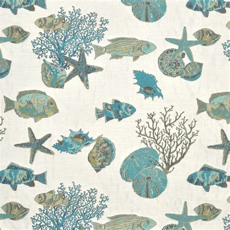 Braemore Andros Island Marine Fabric Coastal Fabric Fabric Decor