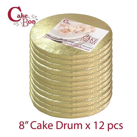 Cake Drums Round 8 Inches Gold Sturdy 12 Inch Thick Professional