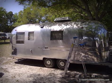 Restored 1967 Airstream Trade Wind Before Polishing By
